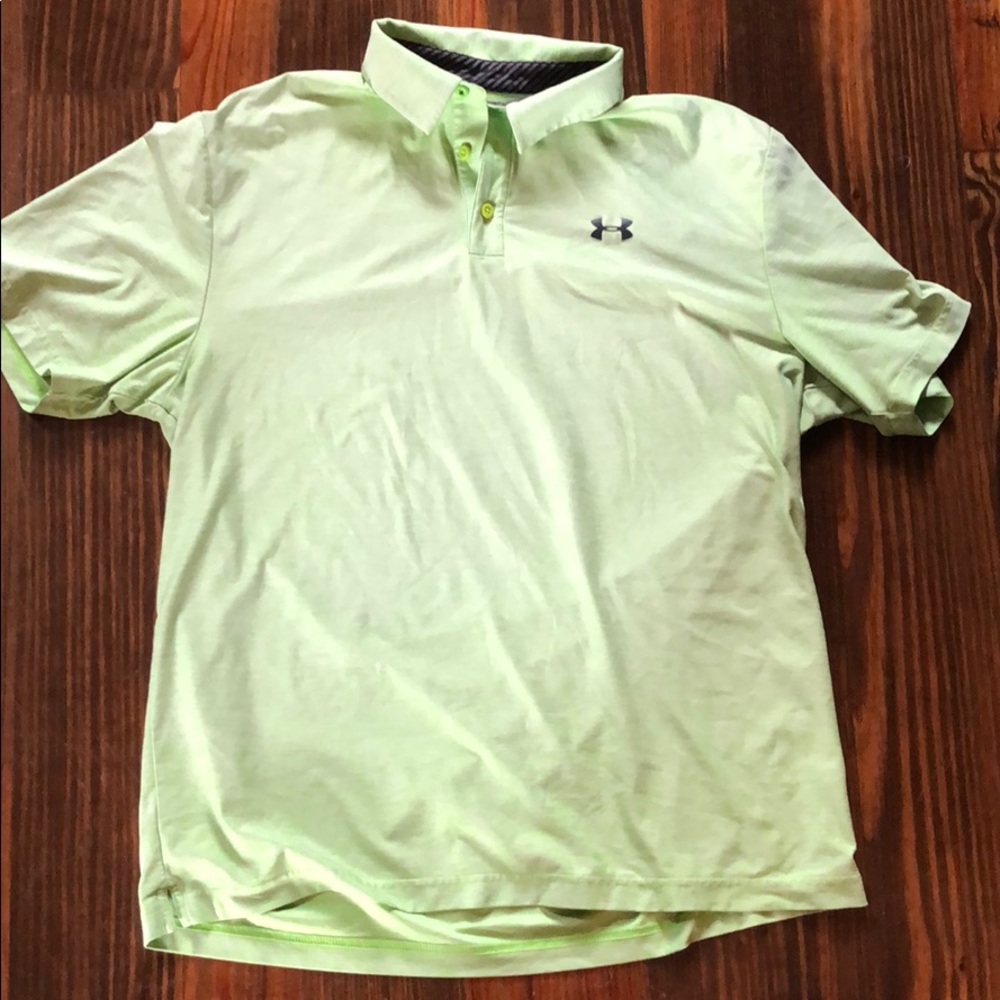 Green Under Armour shirt. Size Large